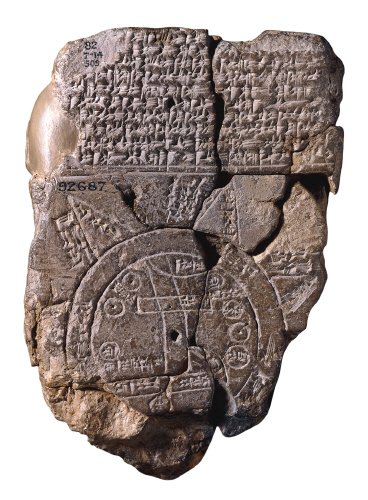 Imago Mundi, the oldest known world map, 6th century BCE Babylonia